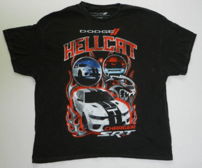 #ad Dodge Hellcat Charger SRT Acid Wash Gray Shirt New $19.99