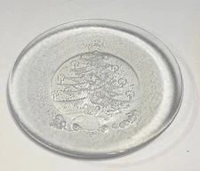 Vintage French 8" Christmas Xmas Plate - Marked Duralex