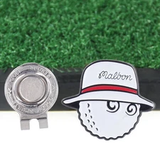 Golf Ball Marker Hat Clips Removable Magnetic Anti Rust Marker Hat Clip White