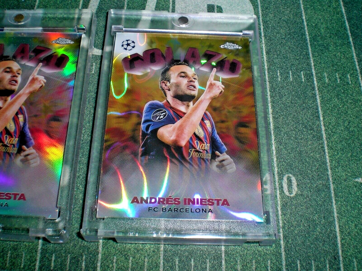 2022-23 Topps Chrome UEFA Andres Iniesta GOLAZO LOT Base + Gold Lava 1:960 SSP🔥