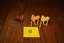 Three Vintage MPC 54mm Western, Farm, and Work Horses B - Auburn, Marx, Stuart