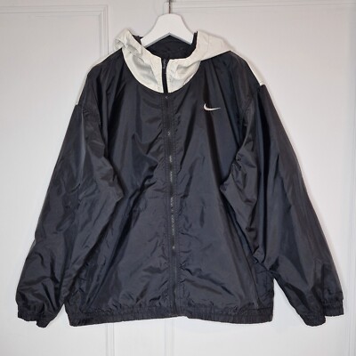 Nike Reversible Jacket - Size XL - Black & White - 90s Vintage