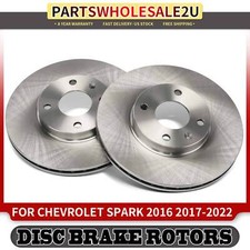2Pcs Front Driver & Passenger Side Disc Brake Rotors for Chevy Spark 2016-2022