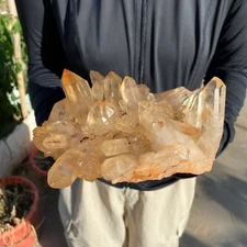 4.96LB Natural white crystal cluster point mineral specimen Chakras Healing