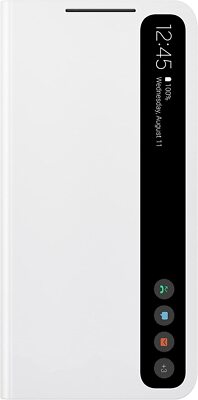 Samsung Smart Clear View Cover Handyhülle für Galaxy S21 FE, White ''wie neu''