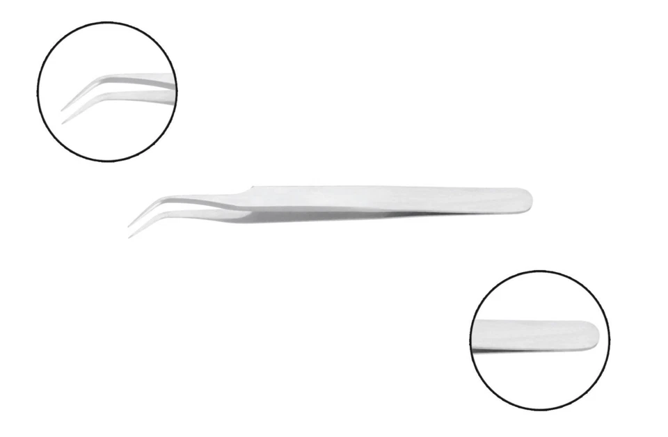 Zeckenpinzette 15 Stück gebogen greifen Zeckenentfernung Edelstahl Pinzette 12cm - Bild 4 von 4