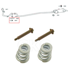 Tornillos y espirales de tubo de escape delantero superior delantero inferior modelos Peugeot 205 1.0 1.1 y 1.4