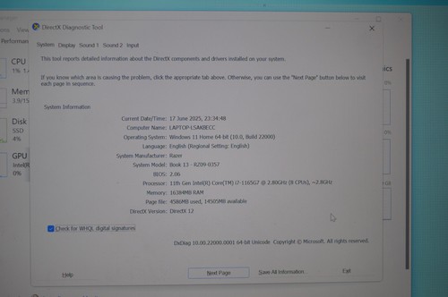 Razer Book 13, i7 11th Gen, 512GB SSD, 16GB Ram Silver - FAULTY #172 - Afbeelding 7 van 12