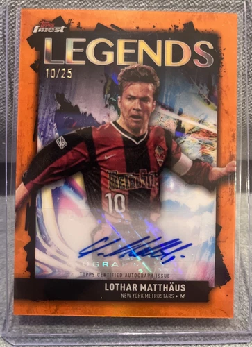 Lothar Matthaus 2024 Topps Finest MLS Legends Auto Gold 10/25 NUMBER MATCH!