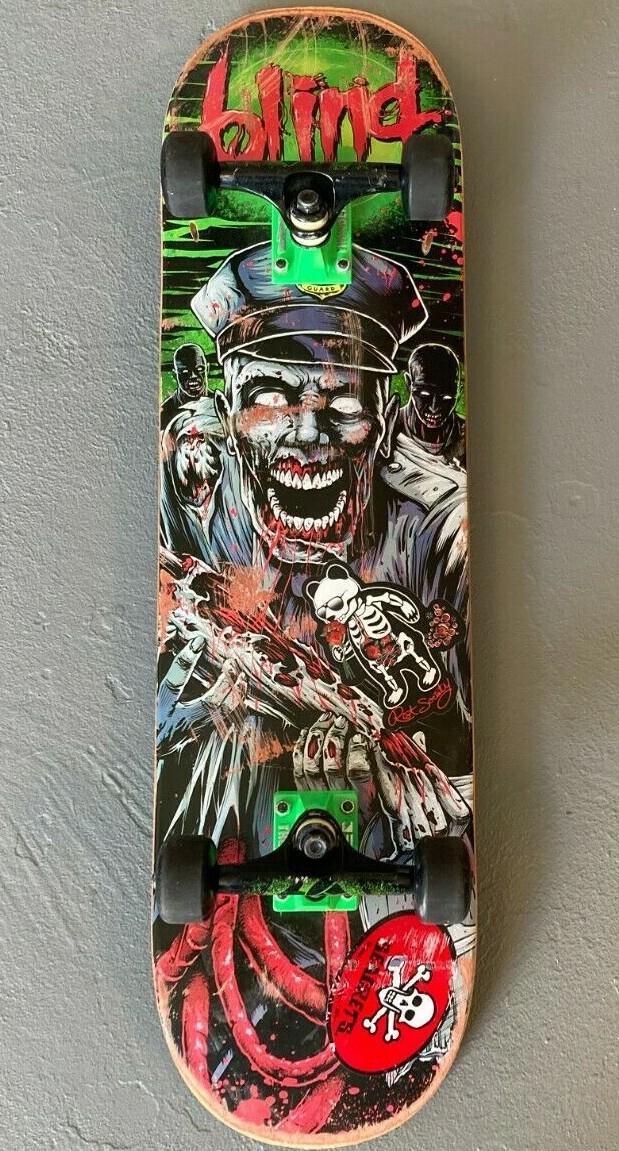 Blind Skateboard Deck Complete-Zombie Security Guard-RARE DESIGN-image