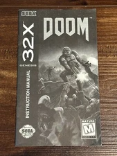 Doom 32X Sega Genesis Instruction Manual Only