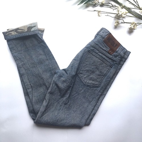 Ha vinto Woolf MEN'S JEANS ORIGINAL NEW YORK COTONE cimosa Denim Camo  polsino taglia 30 | eBay
