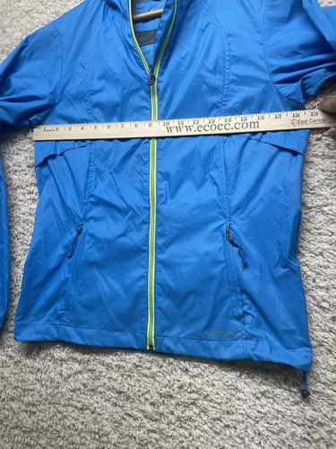 Eddie Bauer Jacke Damen Gr. S Himmelblau Full Zip Regen Kapuze Taschen - Bild 3 von 8