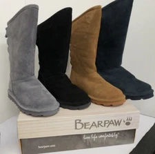 BEARPAW boots PHYLLY tall 11" shaft Cold-Weather Adjustable width calf ties NEW 