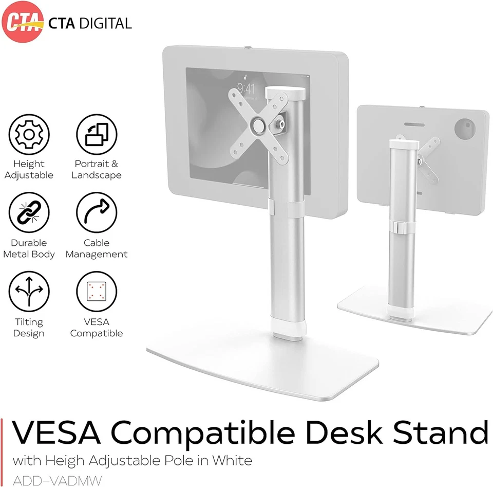Soporte de escritorio para monitor CTA VESA - Ajustable para monitores hasta blanco  Foto 2 de 4