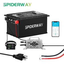 48V 51.2V 105Ah Golf Cart Lithium Lifepo4 Battery with 25A Charger Metal Case