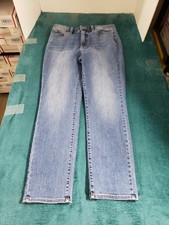 Talbots Jeans Size 8 Petite Womens Blue Stretch Pants Denim High Rise Straight