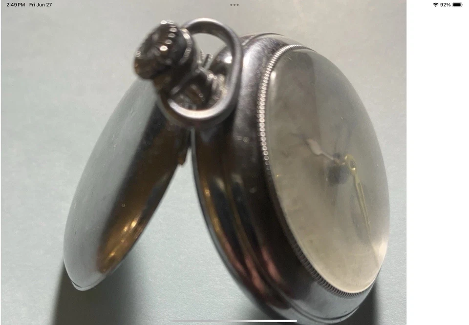 Reloj Bolsillo Alarma Vintage Renova 7 Joyas Suizo para Piezas o para Reparar Foto 4 de 4