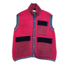 CAMP HIGH Collective Colorblock Pattern Wool Blend Vest Size S/M