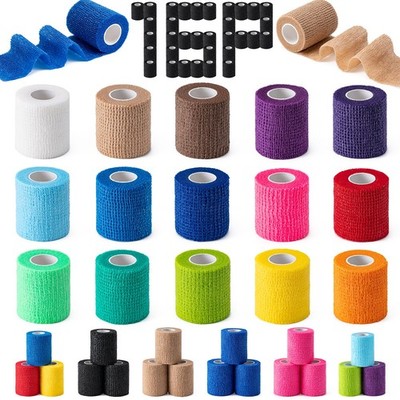 16 Pack Self Adhesive Bandage Wraps,2'' X 5 Yards Elastic Bandage Wrap