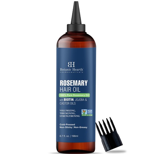100% Pure Rosemary Oil For Hair Growth (6.7 fl oz) Infused With Biotin, Jojob...