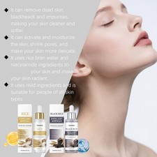 SHOT PEEL GLOW EXFOLIANT RICE AMPOULE WHITE RICE/BLACK 80 Hot 2025 ML W7S0
