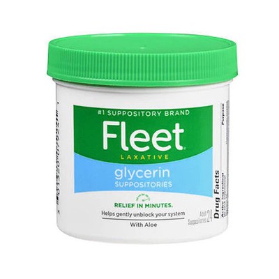 Glycerin Suppositories Laxative 24 each  by Fleet