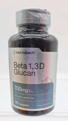 Beta Glucan 1 3D 700mg  90 Capsules  Beta 1,3, 1,6 D Horbaach Exp 9/27 Sealed
