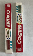 2 Vintage Colgate Precision Total Toothbrush Soft Bristle Compact Head open box