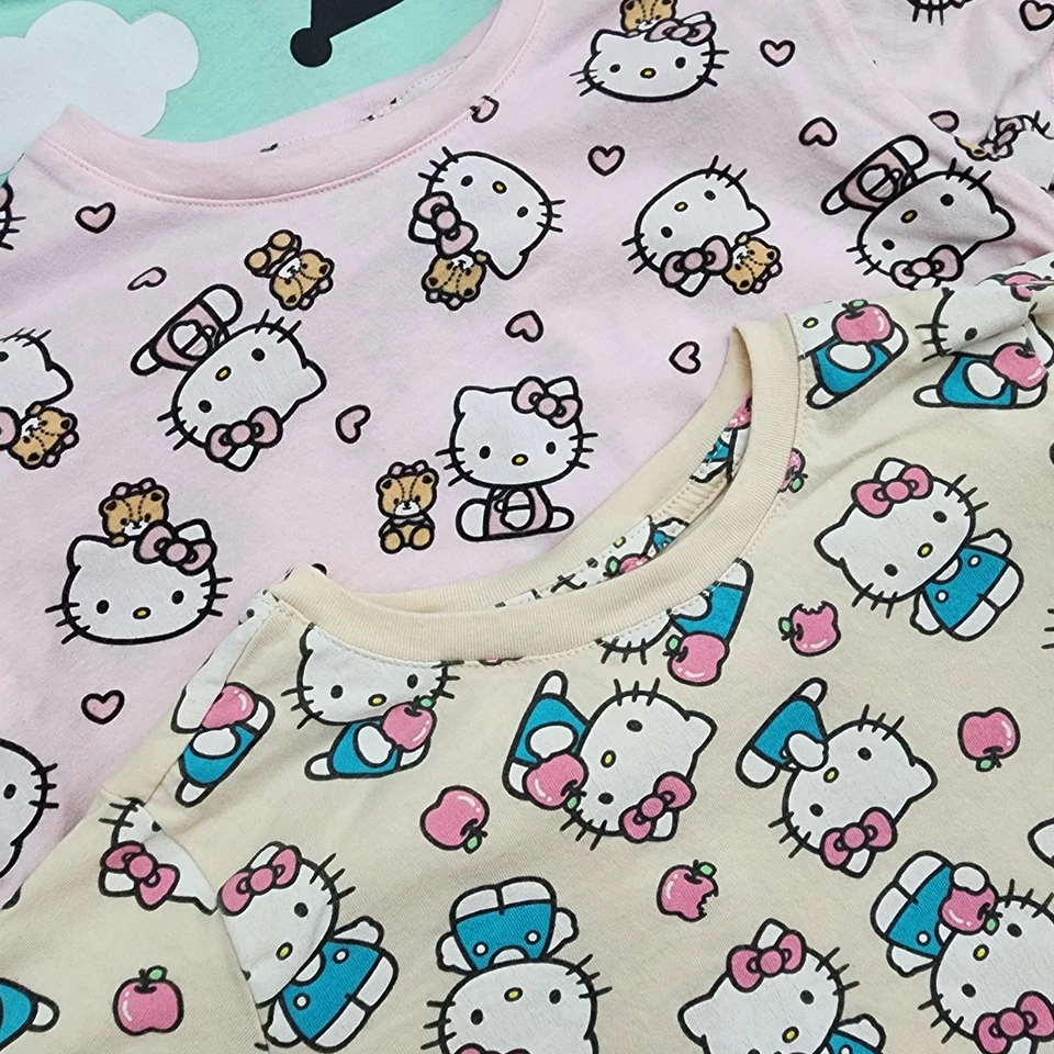 Girls Hello Kitty and Friends set of 6 Graphic Tees age 10-12 - Image 4 of 4