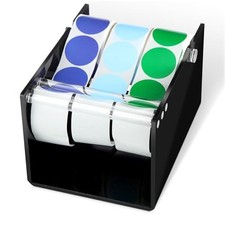 Reallnaive 1 Pcs Adjustable Label Dispenser 3 Disks Sticker Roll Holder Stick...