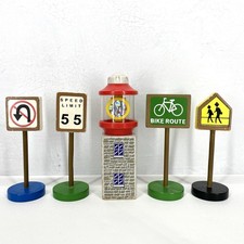 Thomas  Friends Wooden Railway Vintage Lighthouse And Wooden Traffic Signs