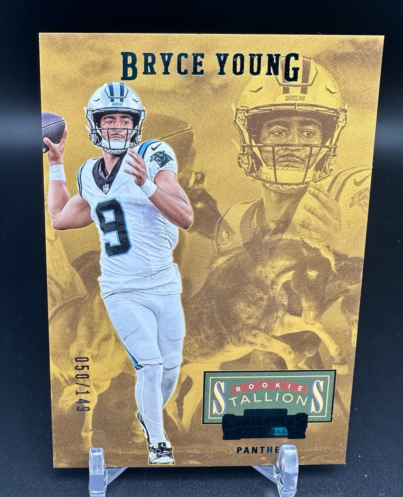 2023 Panini Contenders #3 Bryce Young Rookie Stallions Panthers Teal Foil /149