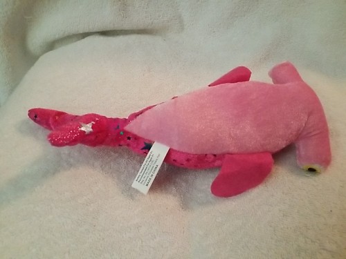Peluche Shark Hammerhead 9" Hot Pink Stars 2019 Toy Factory Works peluche - Imagen 7 de 10