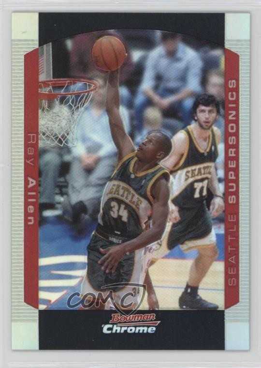 2004-05 Bowman Draft Chrome Refractor 30/300 Ray Allen #70 HOF h8k
