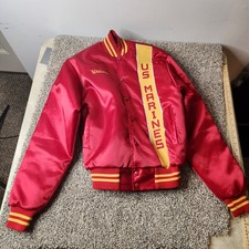 Vintage US Marine Soffe Jacket Sz S 34-36 Red/yellow Quilted Liner Marines