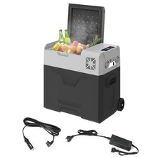 Kühlbox Auto 50L mit Kompressor Autokühlschrank elektrisch Camper Reisen Grau