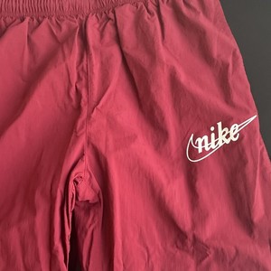 Nike Men’s Red Sweatpants M Regular Cotton Blend Drawstring Elastic Zip