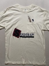 Vintage Golf T Shirt Pocket Made In USA Sand trap Club 80’s - 90’s White Mens