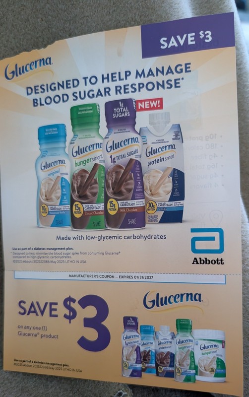 2 GLUCERNA ($3.00 OFF/Any Product) Coupons Exp: 1/31/2027