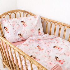 Baby Girl COT Bedding Set wit 2 fitted sheets  - Pure Cotton,