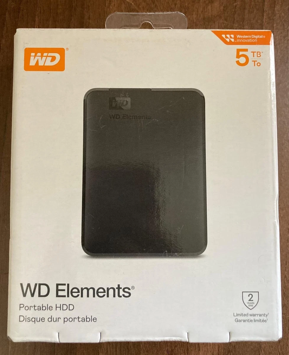 Western Digital Elements 5TB External Portable HDD 2.5" USB 3.0 XBOX PS4 PC/MAC