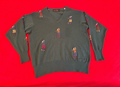 Vintage 90's Bobby Jones Golf 100% Merino Sweater Men s Size M Scotland Made