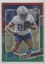 2023 Panini Donruss Rated Rookie Optic Preview Red & Green Prizm Evan Hull 0x5e