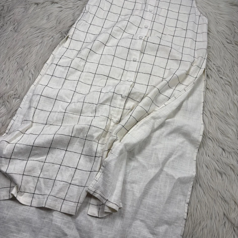 J.O.A. Vestido túnica para mujer M marfil ventana paseo con botones delanteros Foto 2 de 4