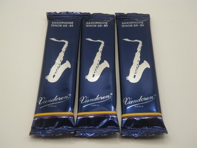 VANDOREN TRADITIONAL BLUE BOX Bb TENOR SAXOPHONE REEDS - 3 PACK - STRENGTH 3.5