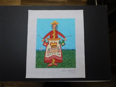 Laundry Lady by CBK/Janis Mattox (BB003) Hand Painted Needlepoint
