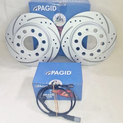 PAGID FRONT DRILLED BRAKE DISCS PADS SENSORS FOR BMW 116d F21 14-21