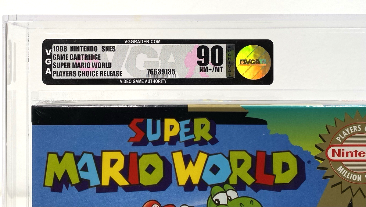 Super Mario World Nintendo SNES New 1991 Factory Sealed VGA 90 TOP