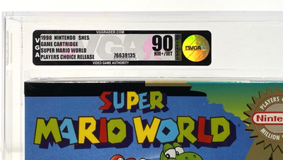 Super Mario World Nintendo SNES New 1991 Factory Sealed VGA 90 TOP